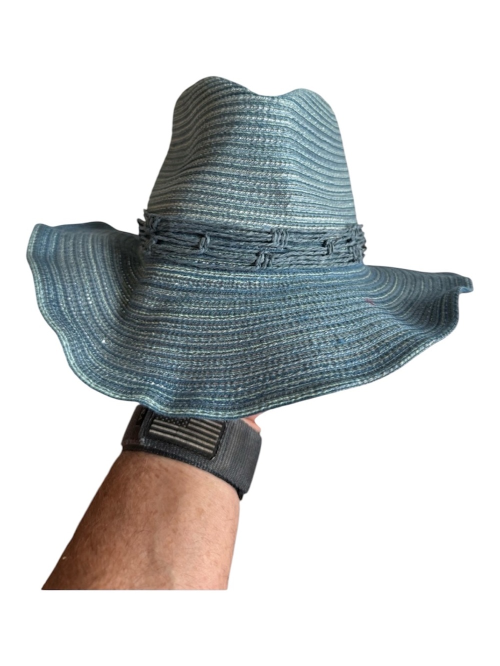 Stylish Women's Teal Braided-Band Sun Hat